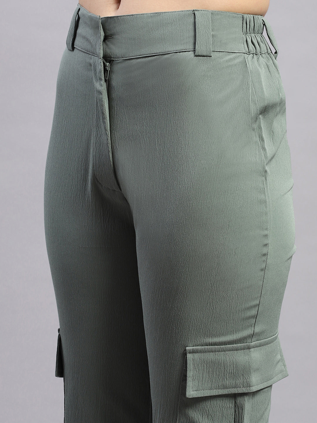 Rock.it Women Green Solid Regular Fit Lower