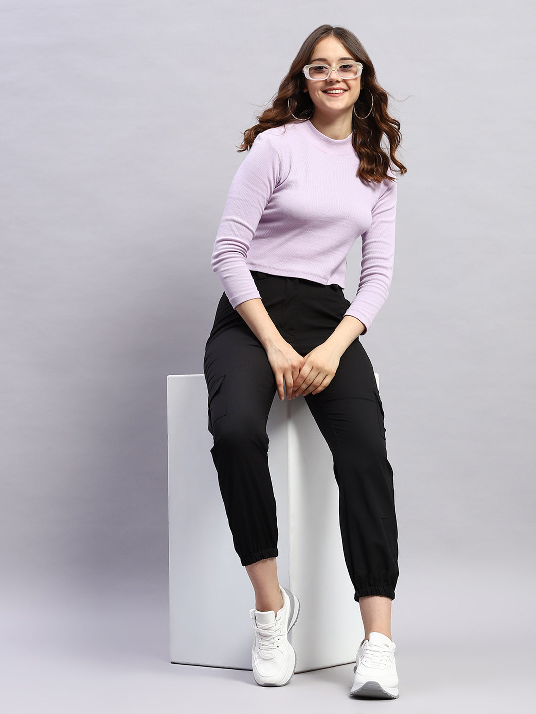 Rock.it Women Black Solid Regular Fit Lower