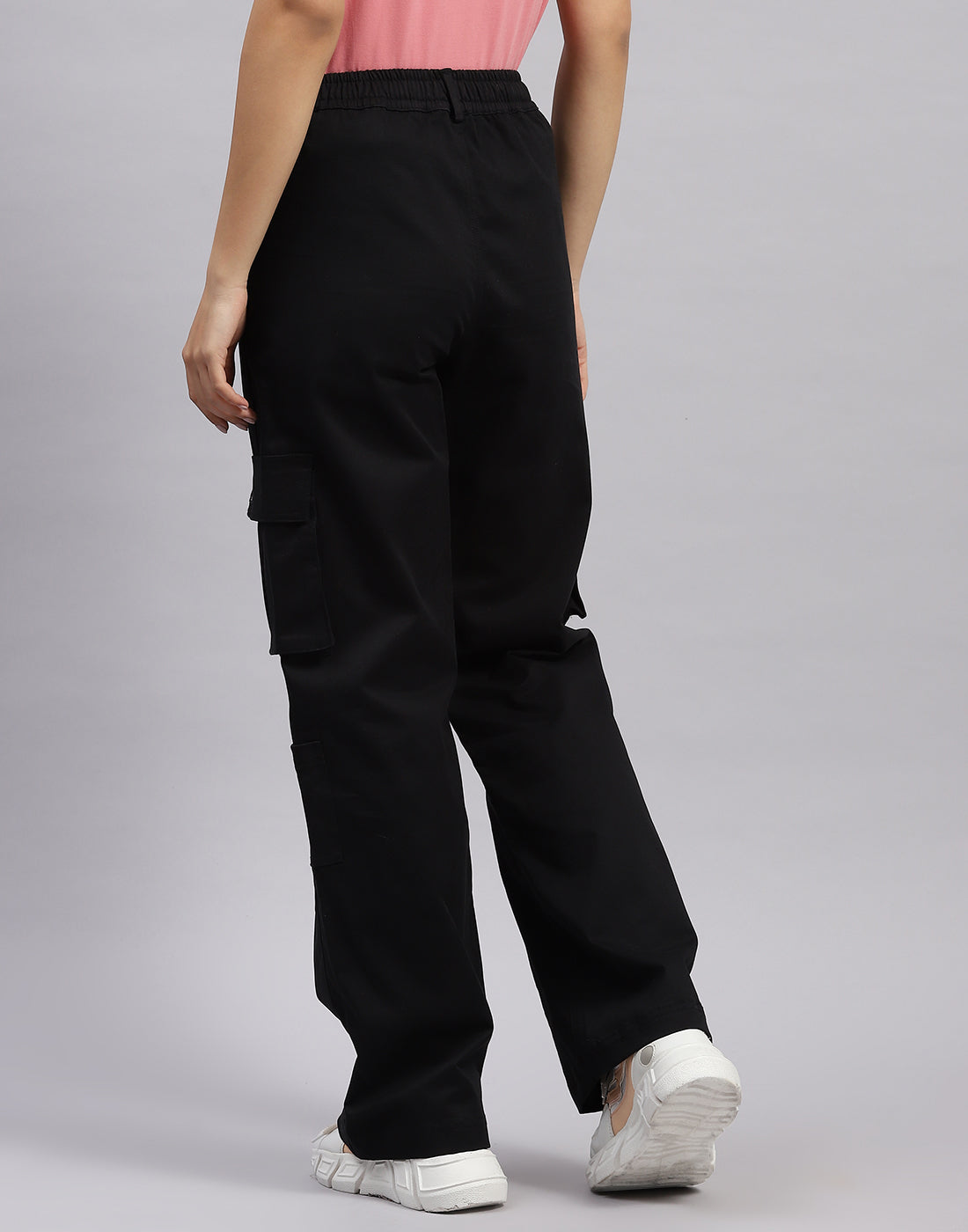 Rock.it Women Black Solid Regular Fit Trouser