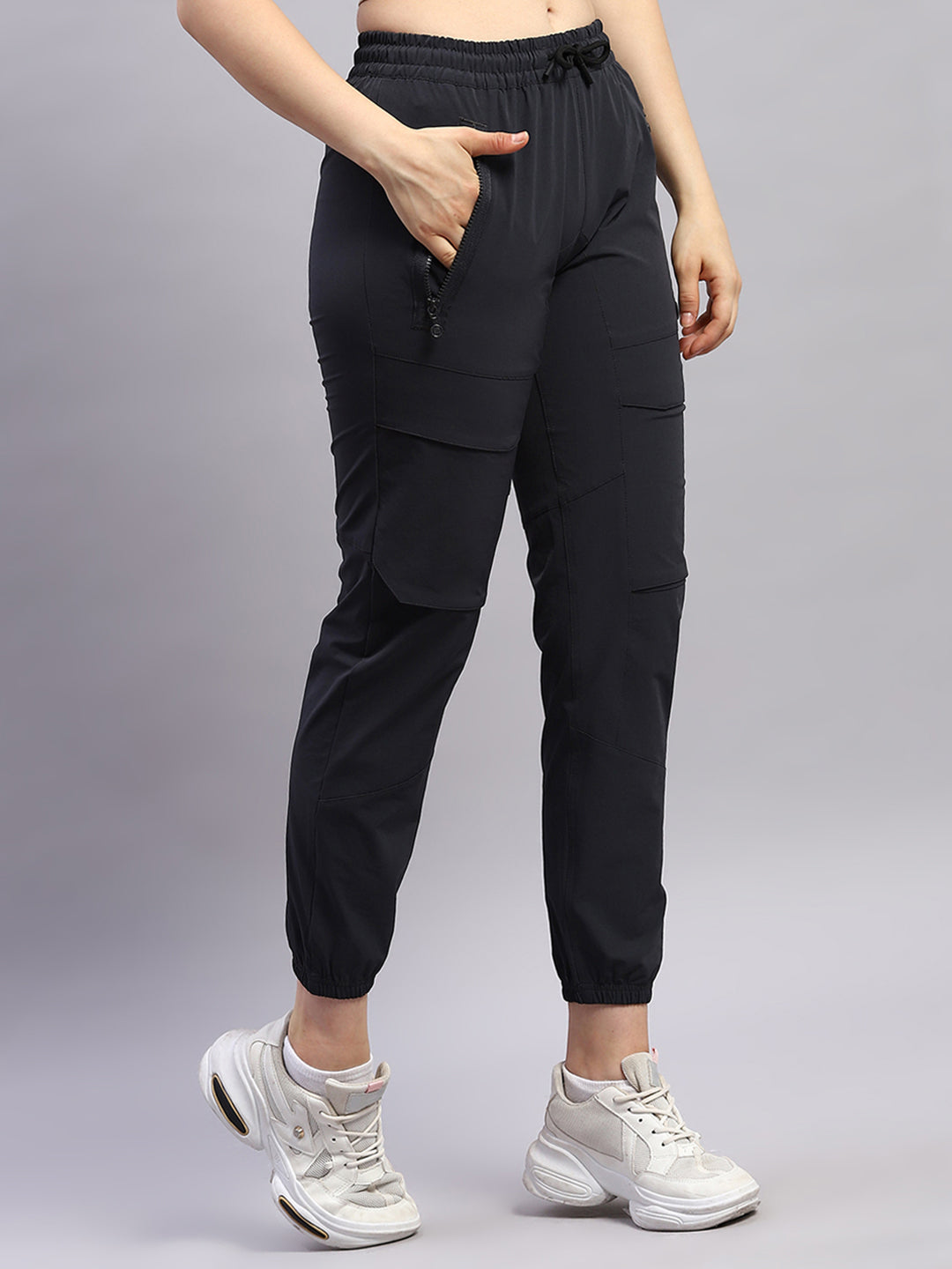 Rock.it Women Grey Solid Regular Fit Jogger