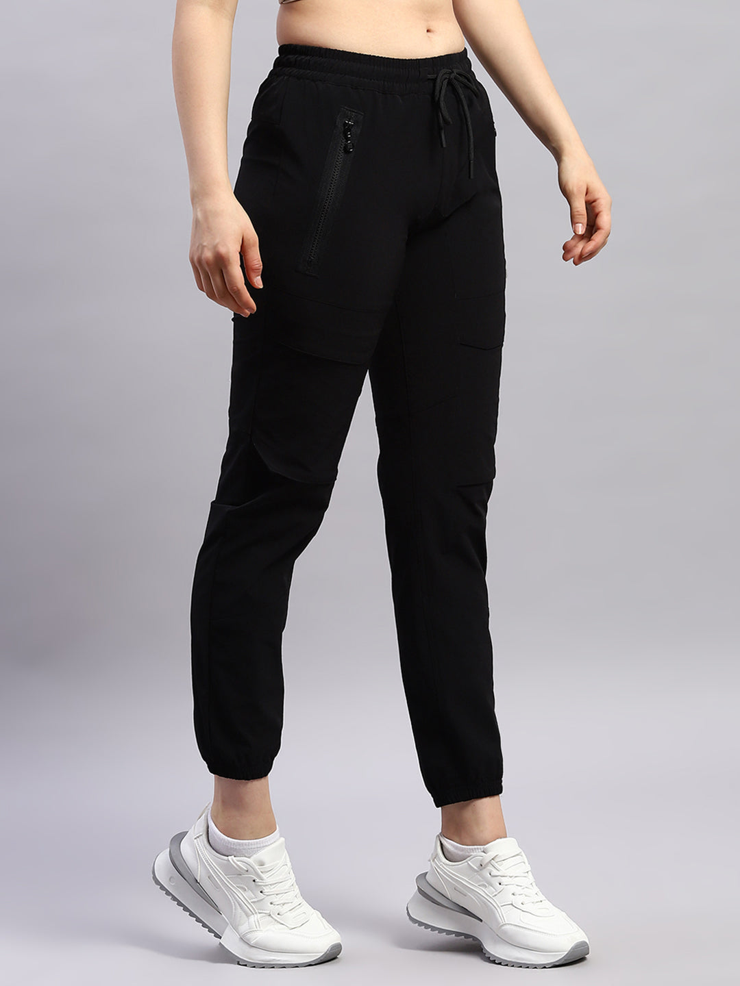 Rock.it Women Black Solid Regular Fit Jogger