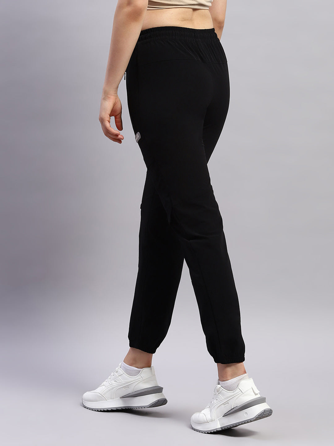 Rock.it Women Black Solid Regular Fit Jogger