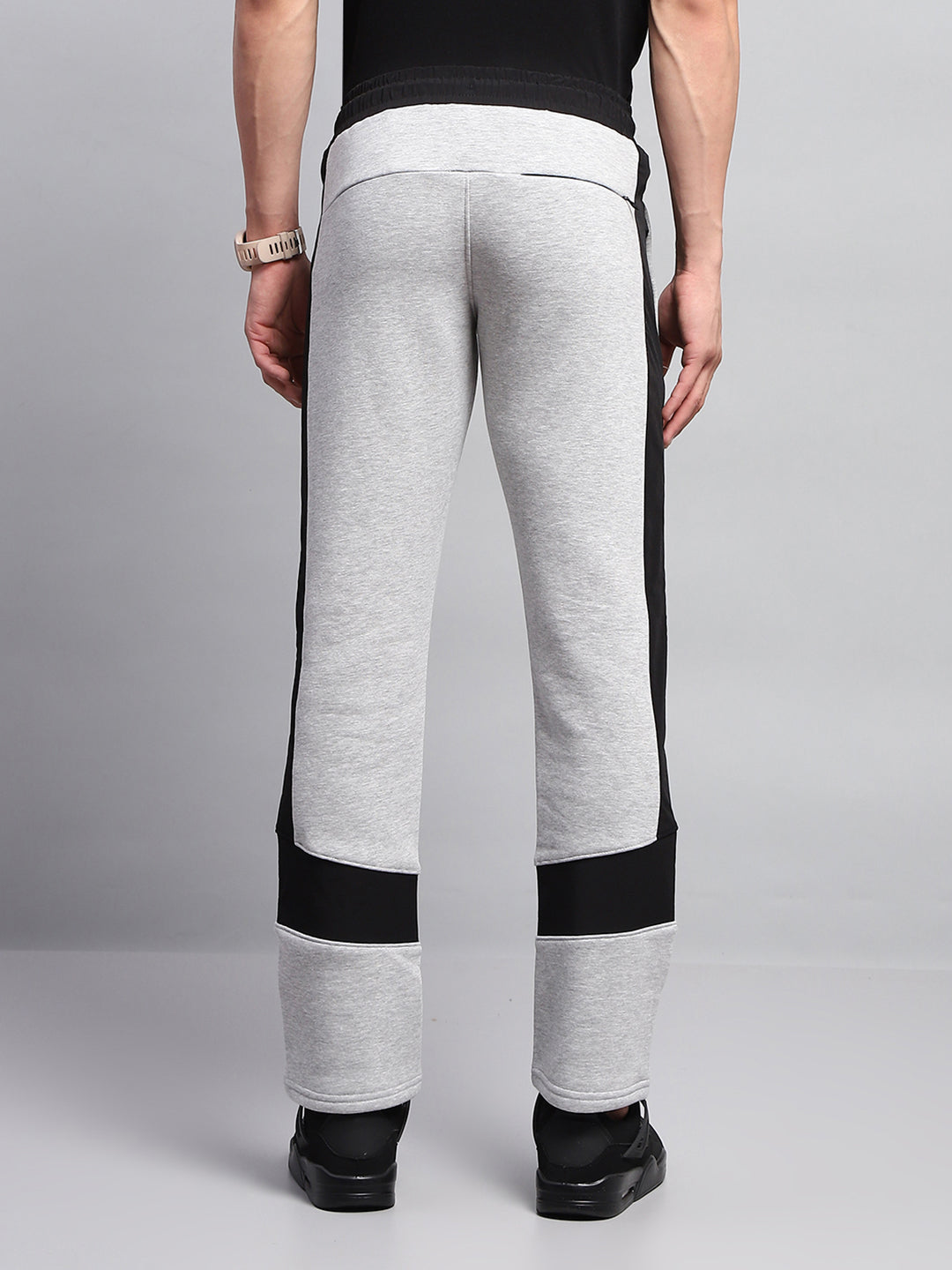 Rock.it Men Grey Solid Regular Fit Lower