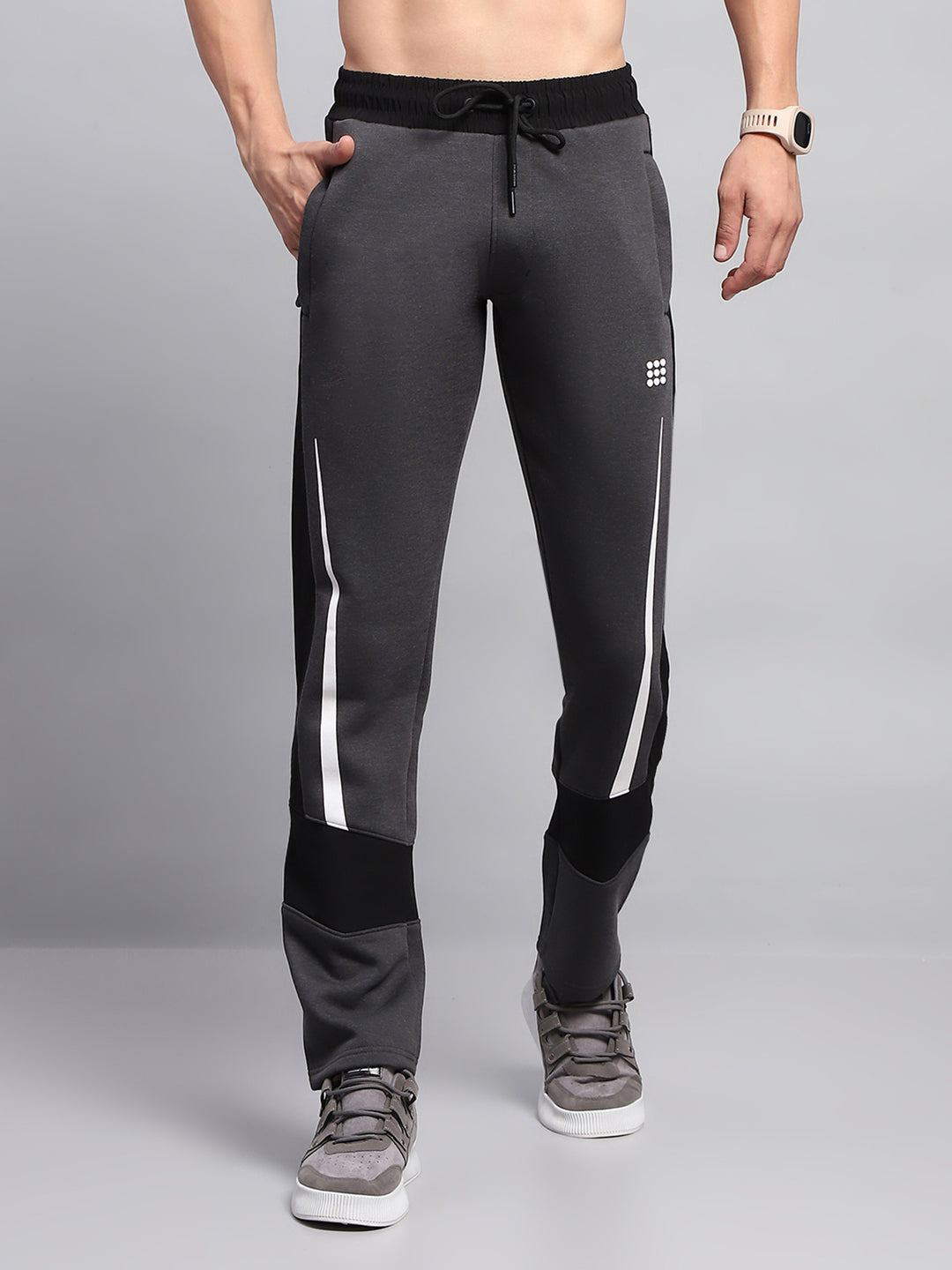 Rock.it Men Black Solid Regular Fit Lower