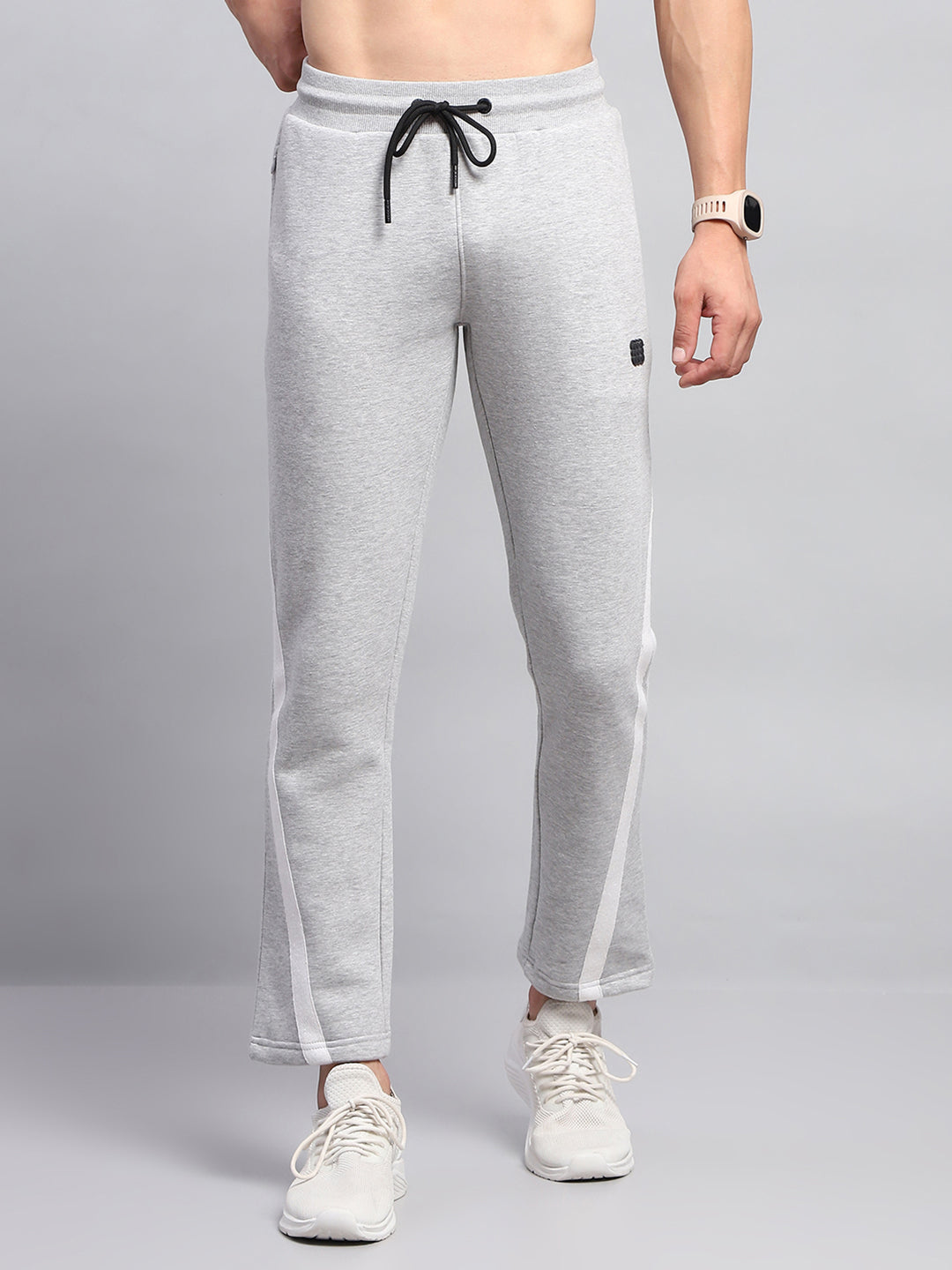 Rock.it Men Grey Solid Regular Fit Lower