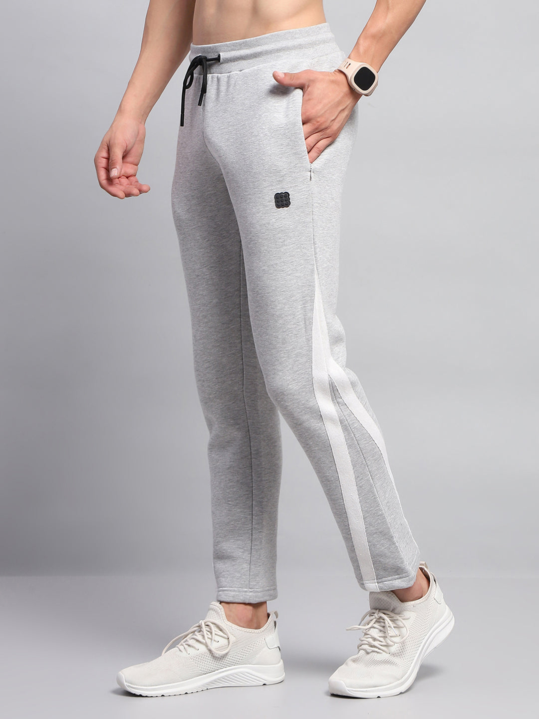 Rock.it Men Grey Solid Regular Fit Lower