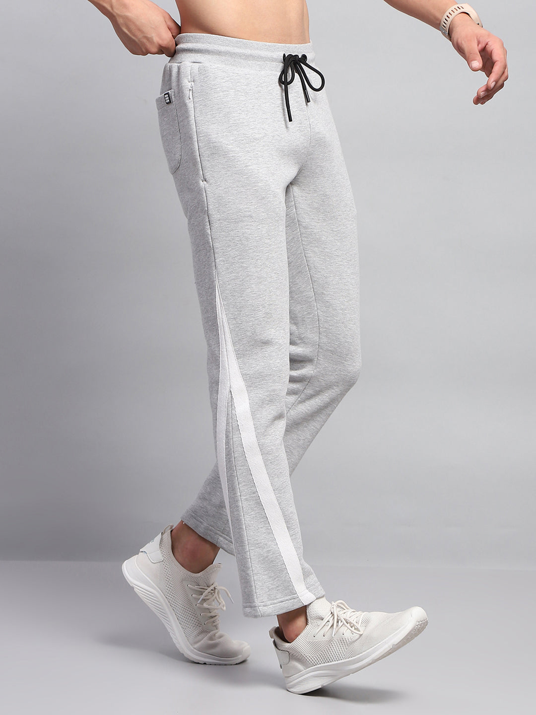 Rock.it Men Grey Solid Regular Fit Lower