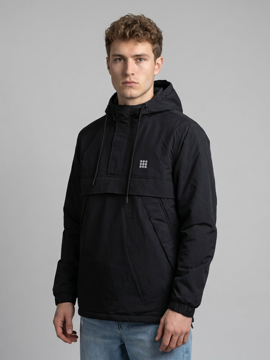 Rock.it Men Black Solid Hooded Full Sleeve Parka Jacket
