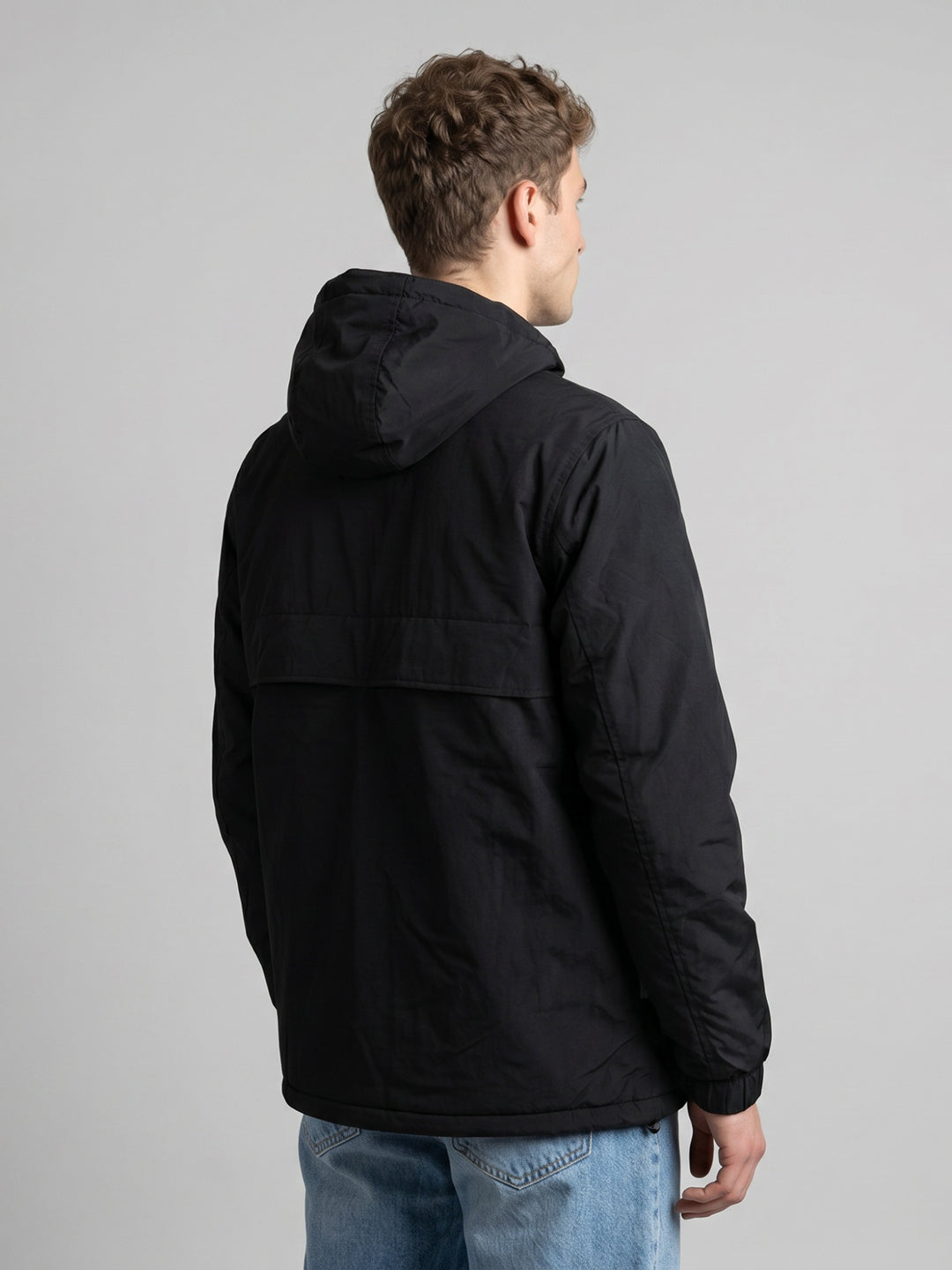 Rock.it Men Black Solid Hooded Full Sleeve Parka Jacket