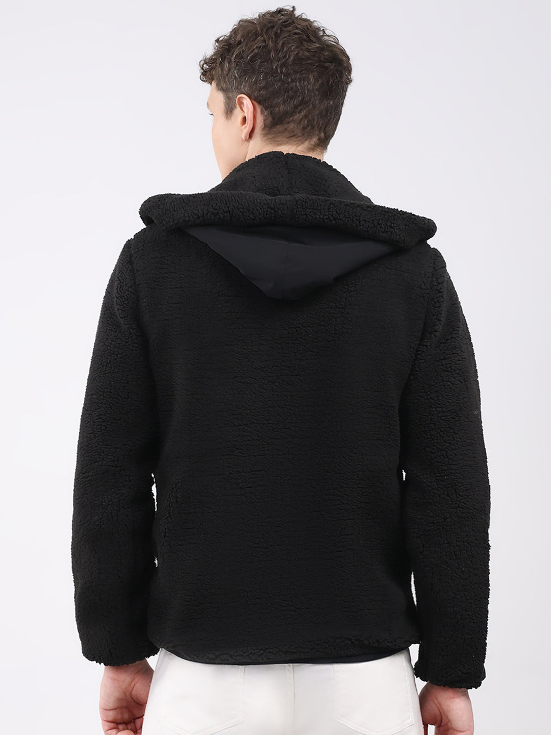Rock.it Men Black Solid Hooded Full Sleeve Reversible Jacket