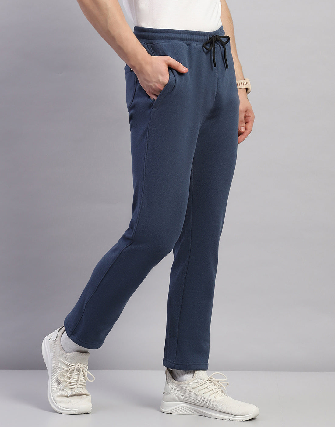 Rock.it Men Blue Printed Regular Fit Winter Lower