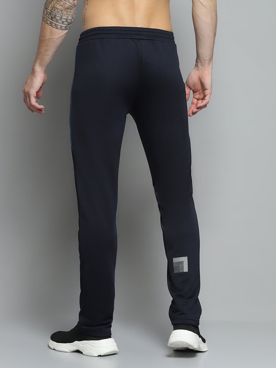 Rock.it Men Navy Blue Solid Lower