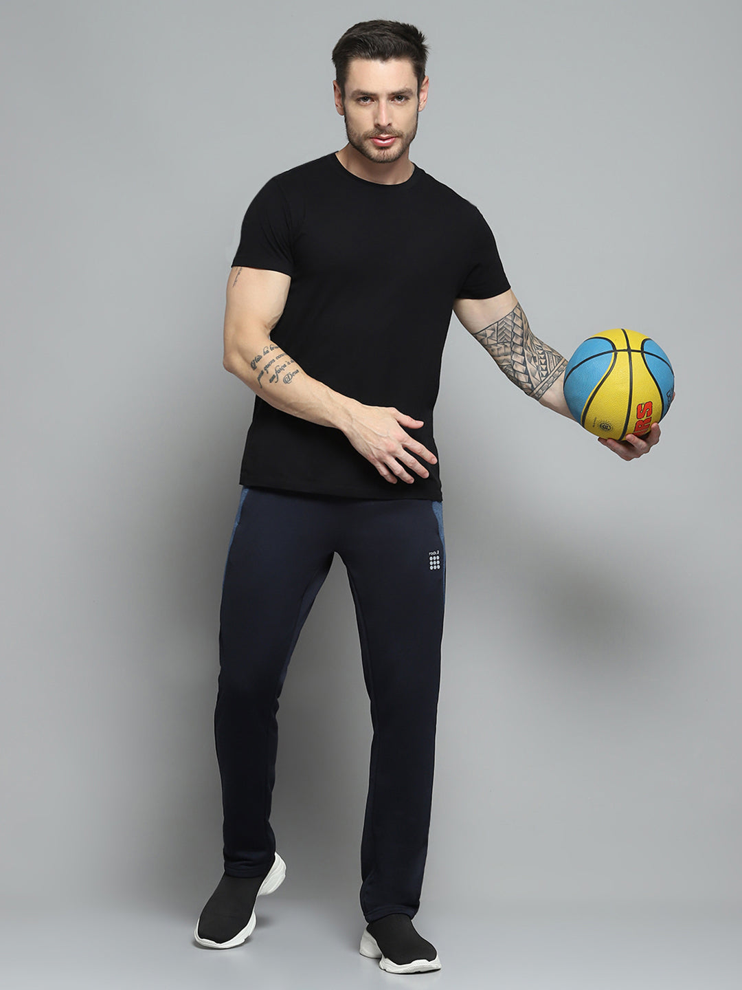 Rock.it Men Navy Blue Solid Lower