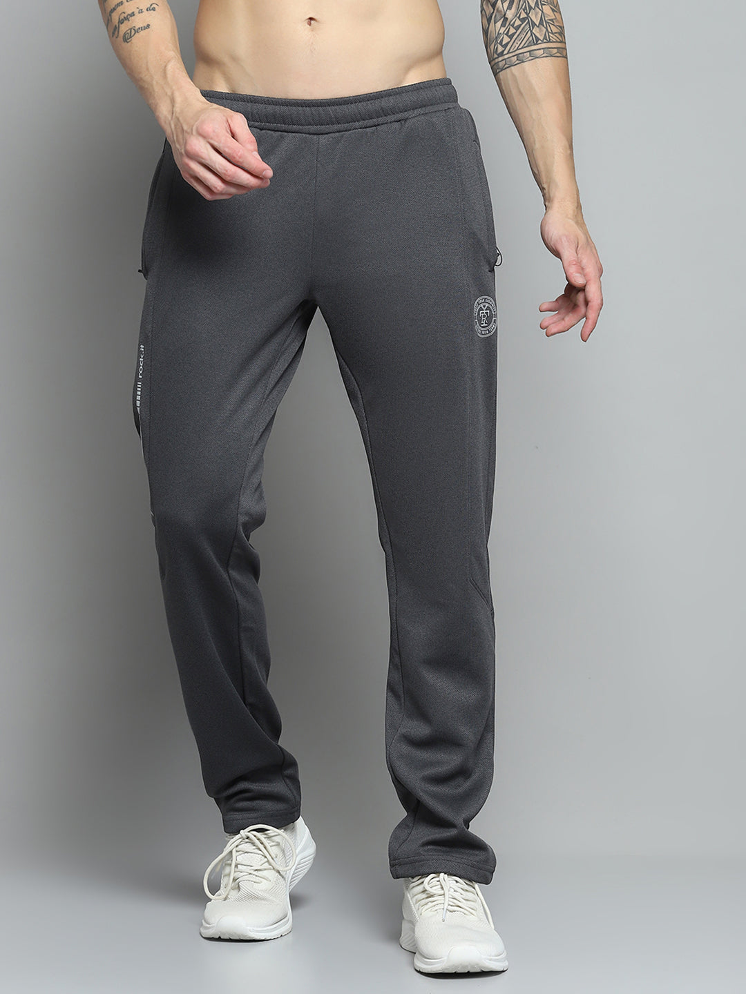 Rock.it Men Charcoal Printed Lower