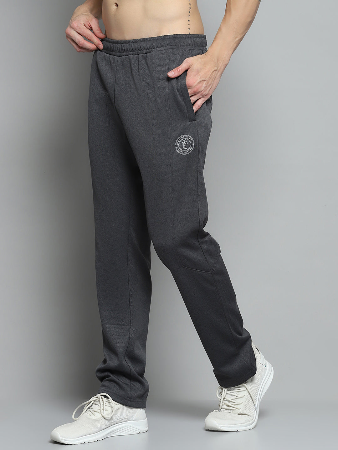 Rock.it Men Charcoal Printed Lower