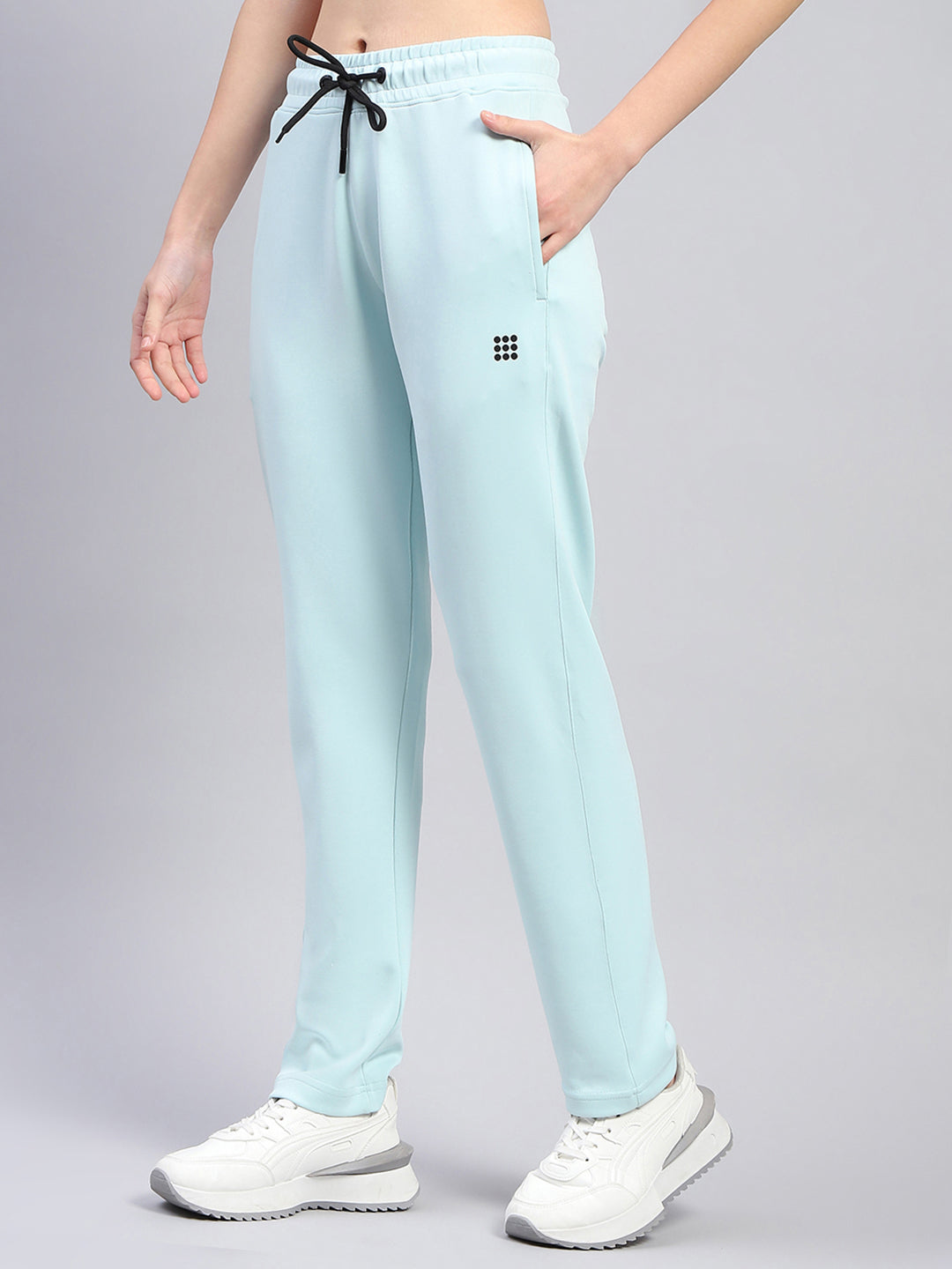 Rock.it Women Blue Solid Round Neck Full Sleeve Cords Set