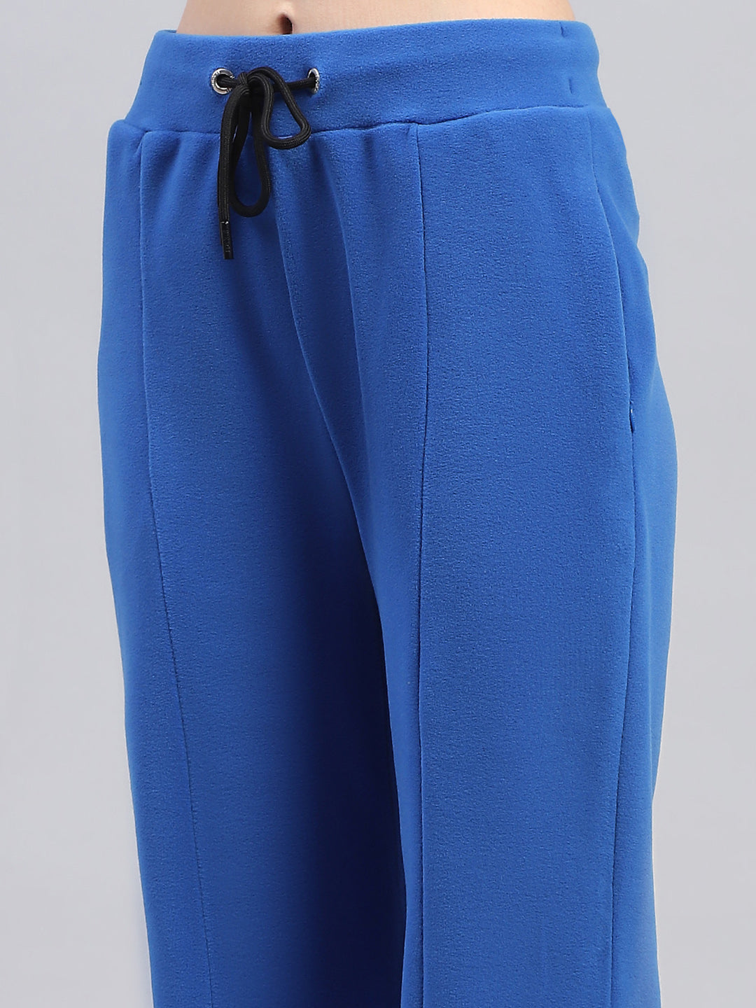 Rock.it Women Blue Solid Collar Full Sleeve Tracksuit