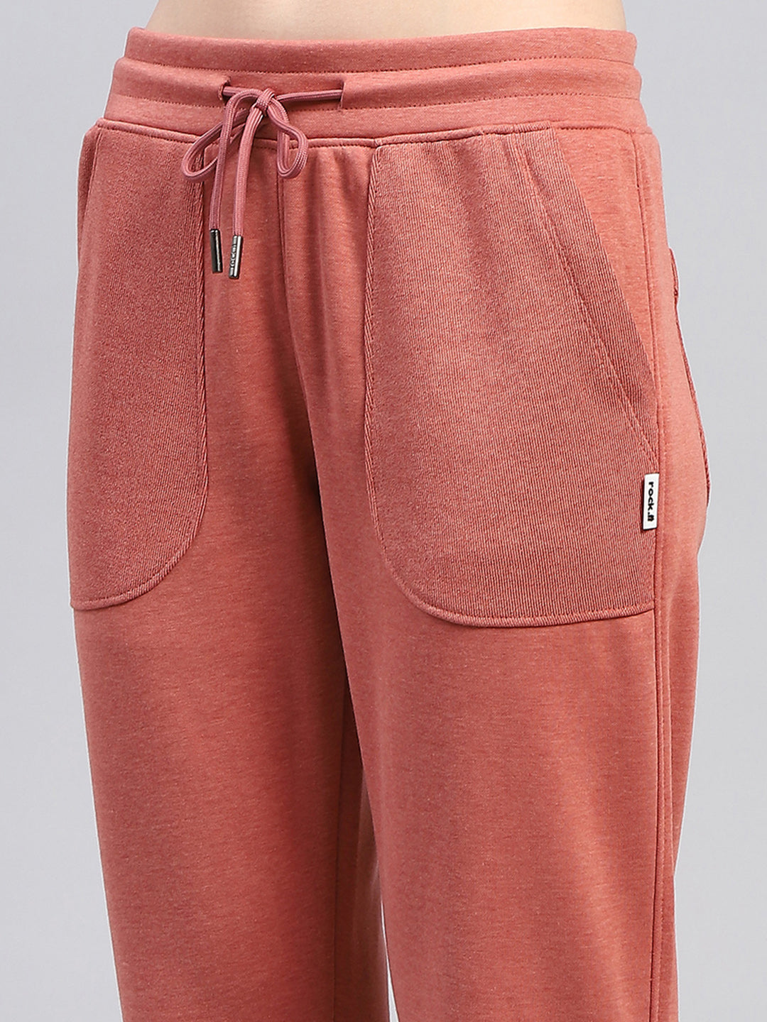 Rock.it Women Rust Solid High Neck Full Sleeve Tracksuit