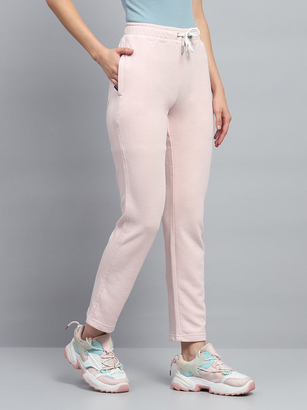 Rock.it Women Pink Solid Regular Fit Lower