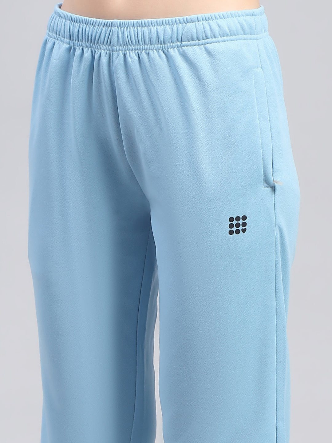 Rock.it Women Blue Solid Hooded Full Sleeve Tracksuit