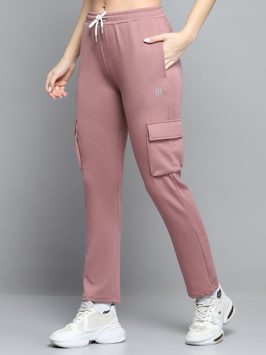 Rock.it Women Peach Solid Regular Fit Lower