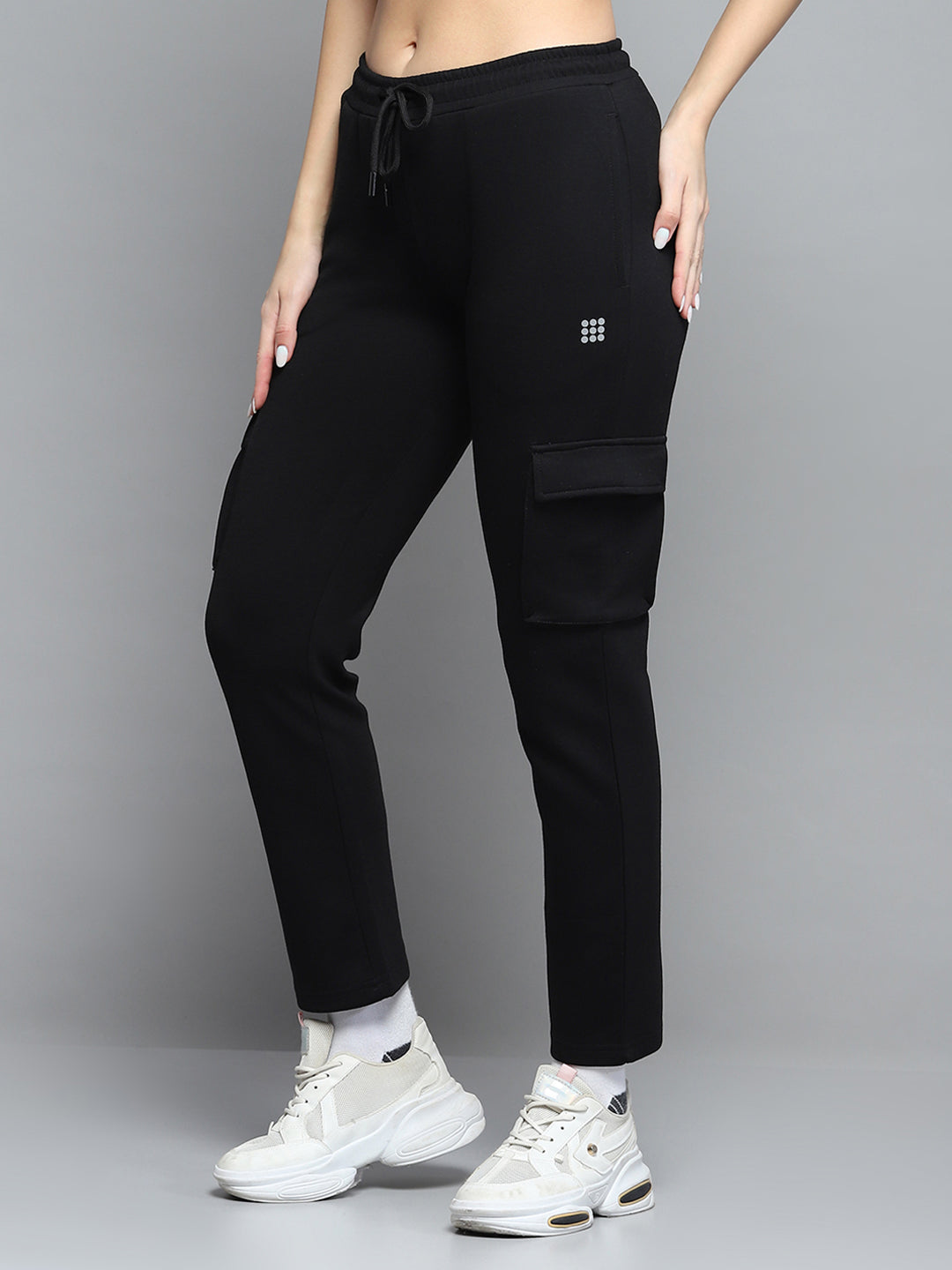Rock.it Women Black Solid Regular Fit Lower