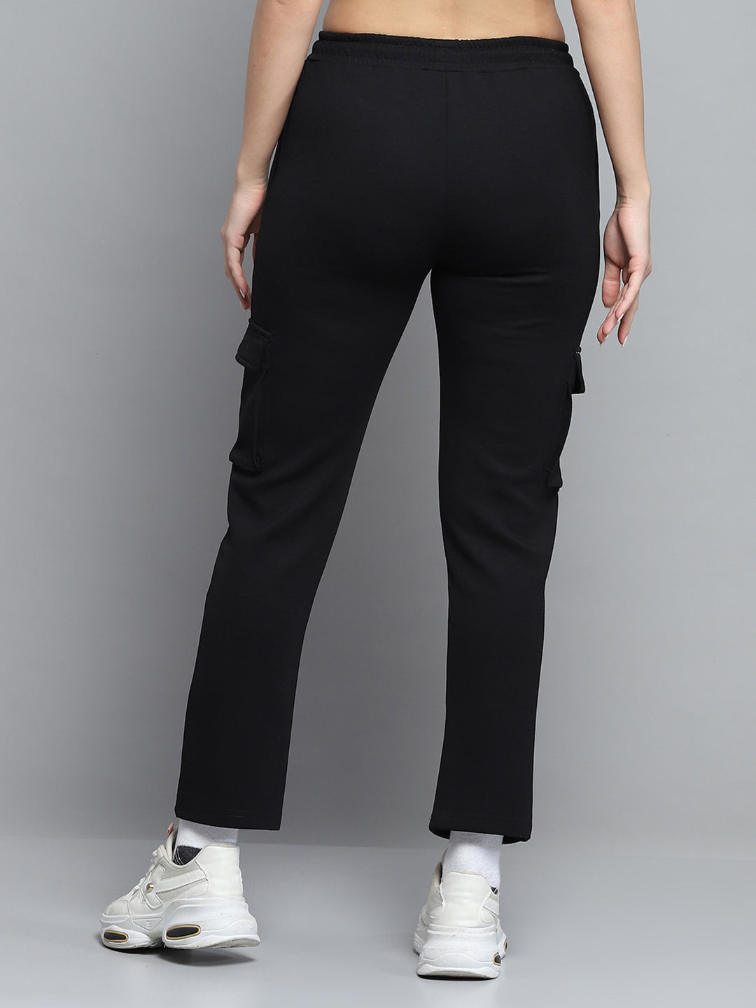 Rock.it Women Black Solid Regular Fit Lower