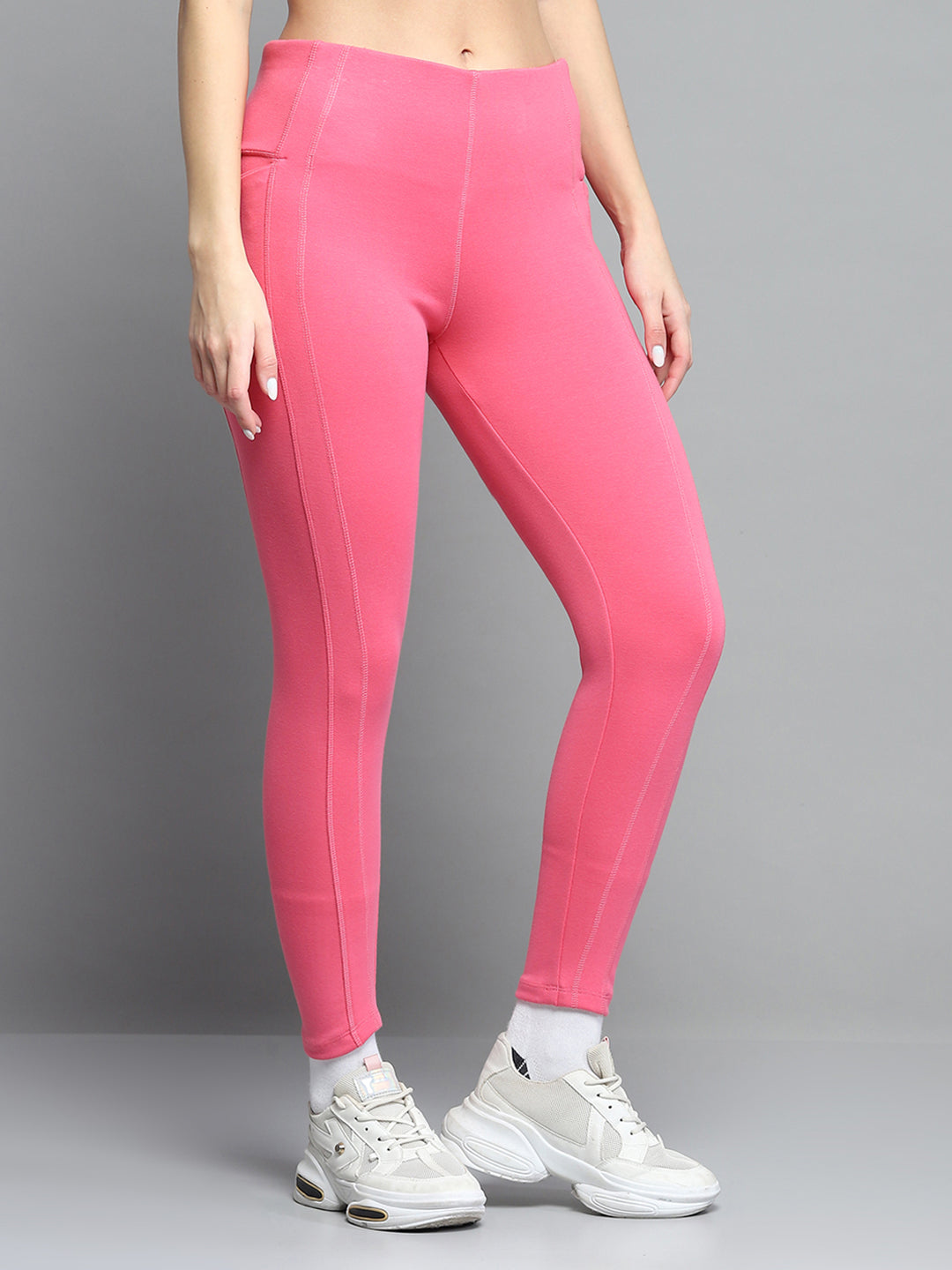 Rock.it Women Pink Solid Regular Fit legging