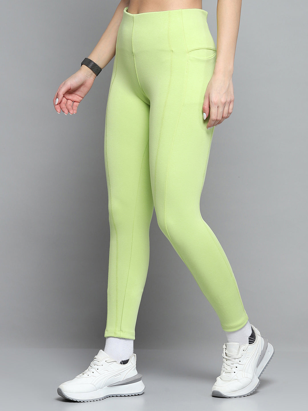 Rock.it Women Green Solid Regular Fit legging