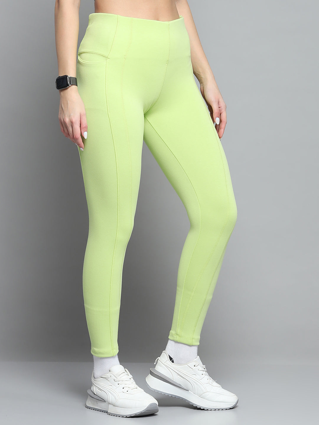 Rock.it Women Green Solid Regular Fit legging