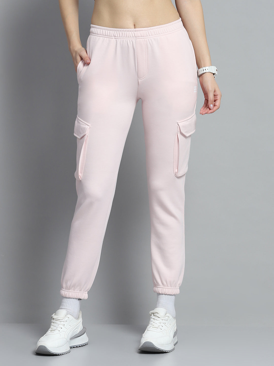 Rock.it Women Pink Solid Regular Fit Jogger