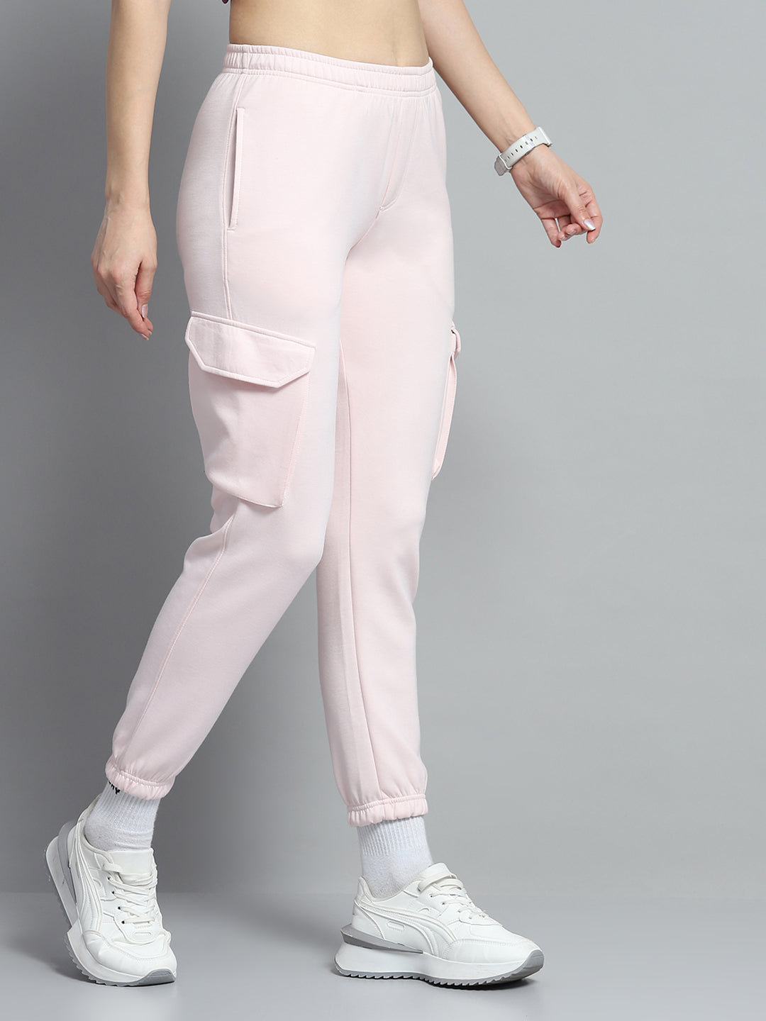 Rock.it Women Pink Solid Regular Fit Jogger