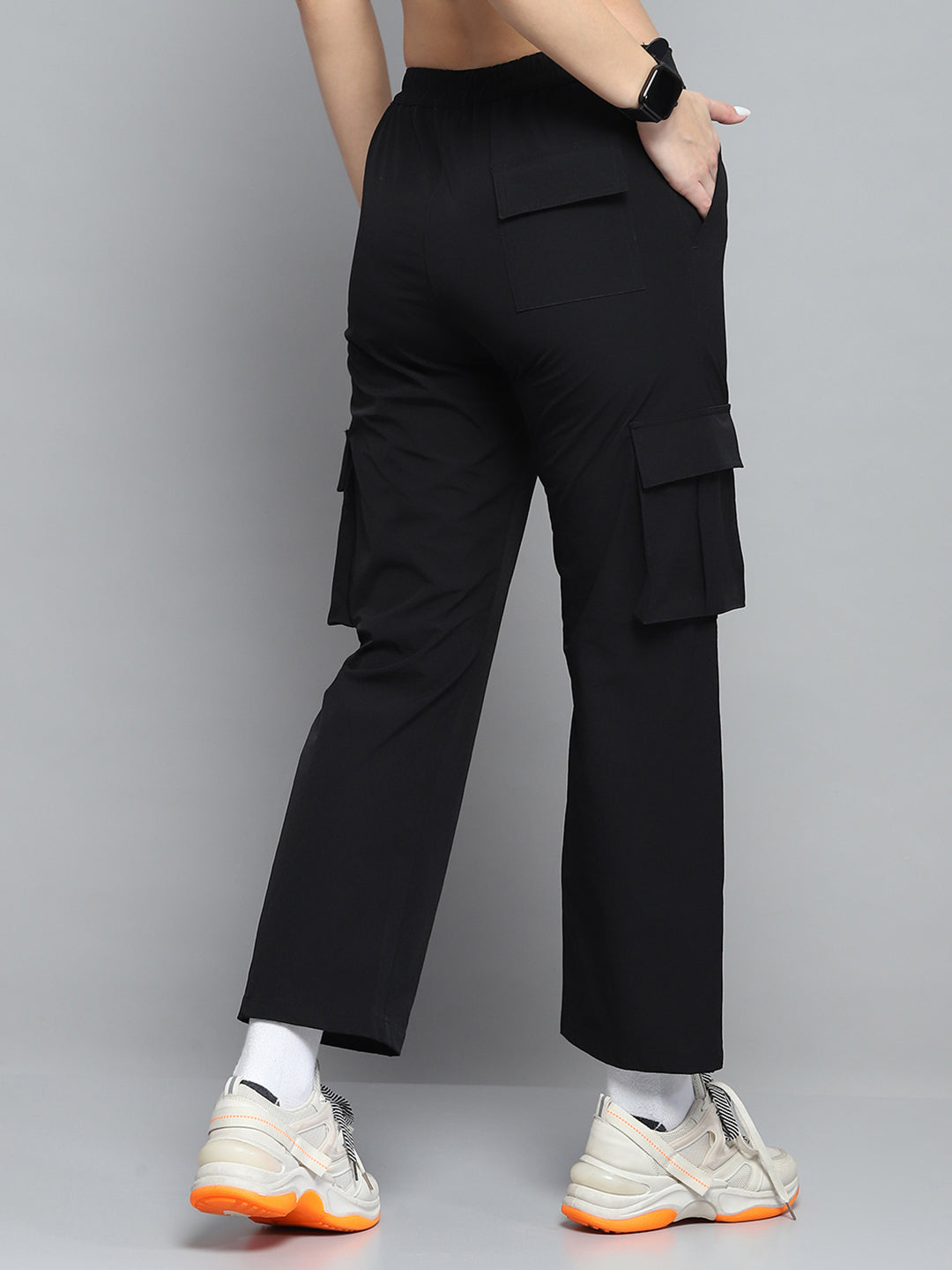 Rock.it Women Black Solid Regular Fit Lower
