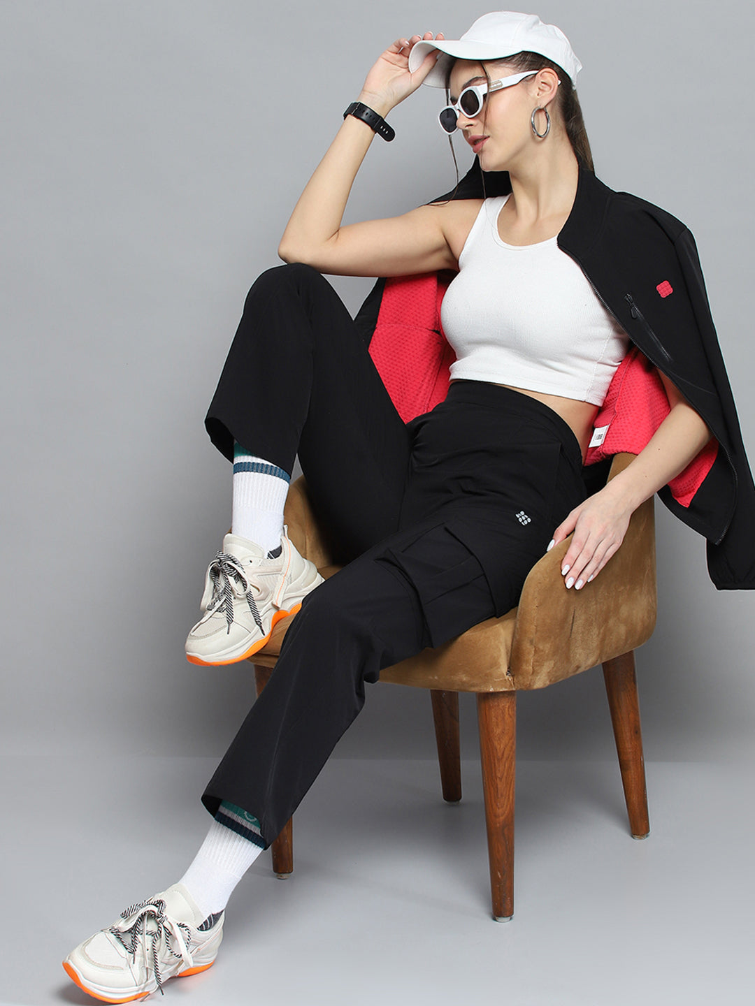 Rock.it Women Black Solid Regular Fit Lower