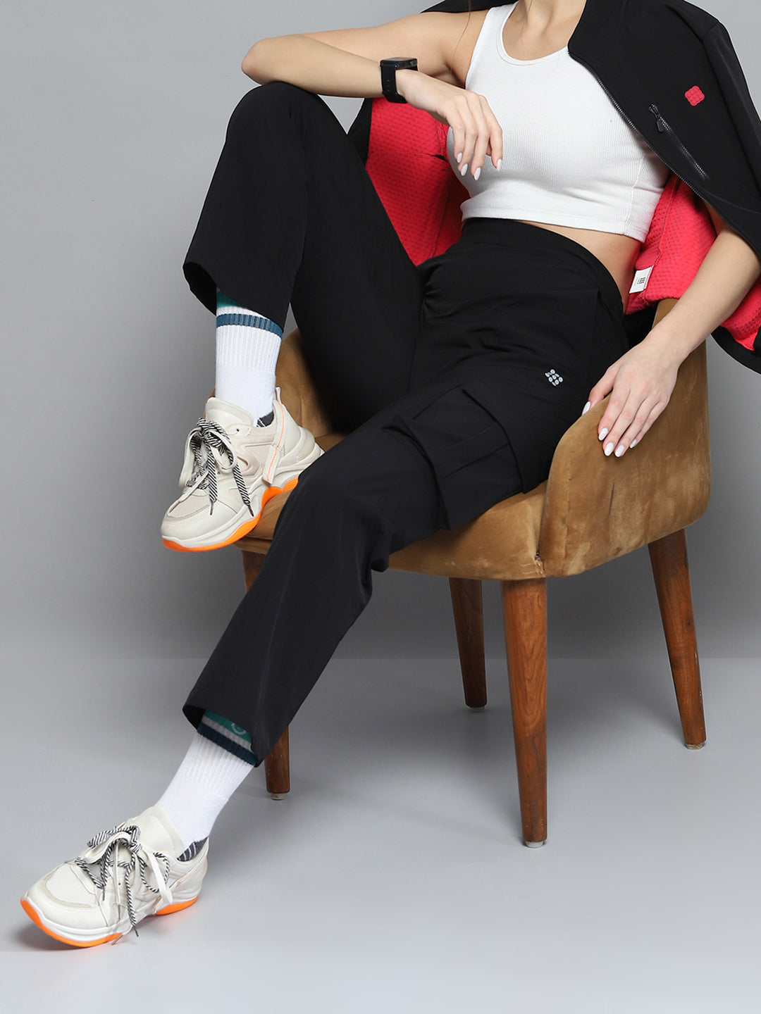 Rock.it Women Black Solid Regular Fit Lower