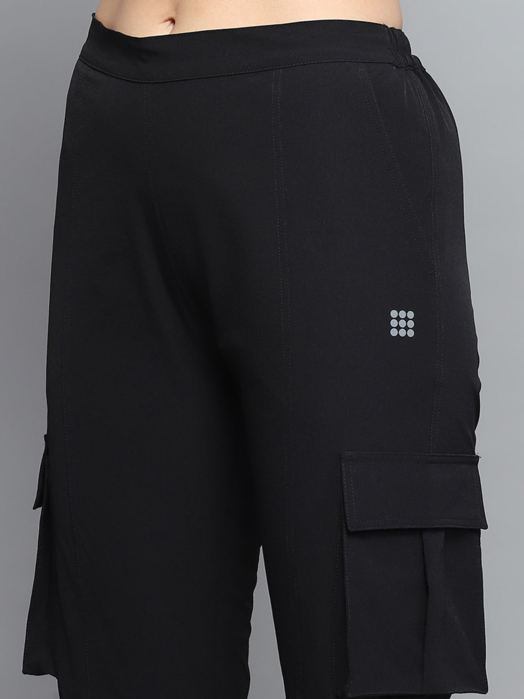 Rock.it Women Black Solid Regular Fit Lower