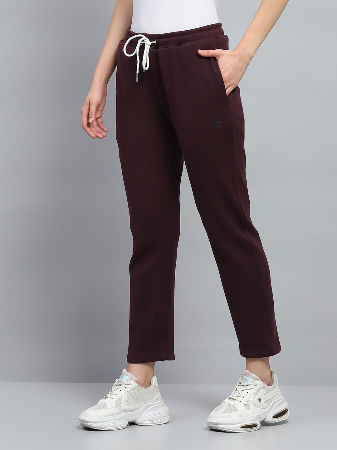 Rock.it Women Maroon Solid Regular Fit Lower