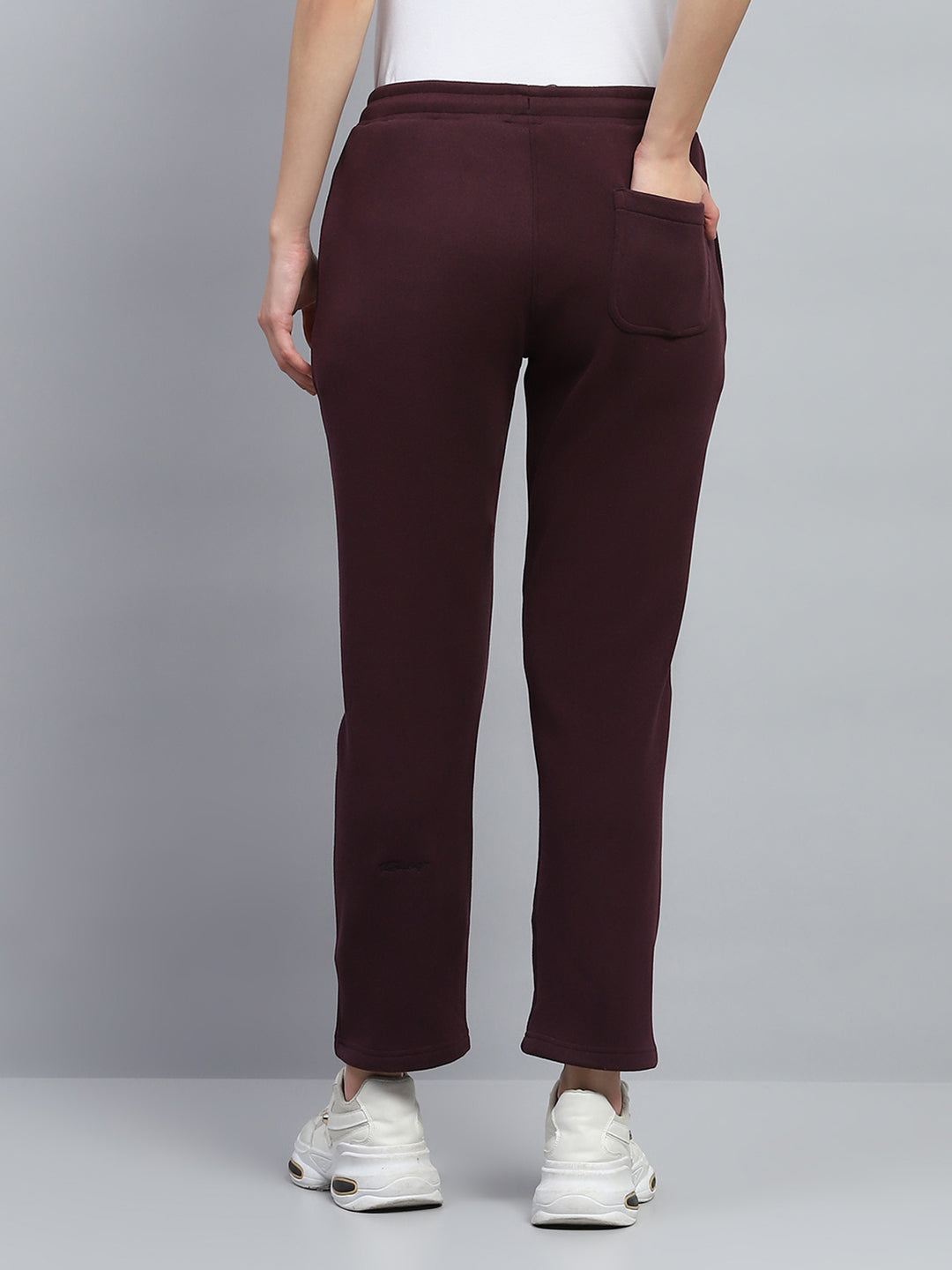 Rock.it Women Maroon Solid Regular Fit Lower