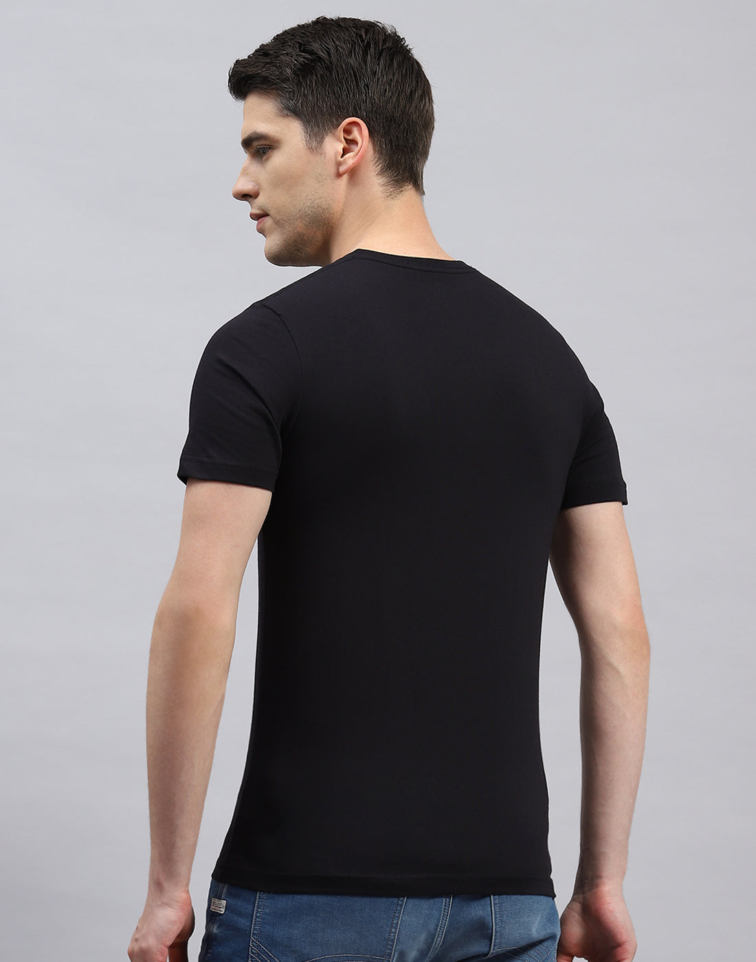 Men Black Solid Round Neck Half Sleeve T-Shirt (Pack of 3)