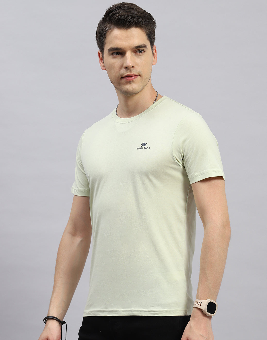 Men Green, Pink & Yellow Solid Round Neck Half Sleeve T-Shirt (Pack of 3)