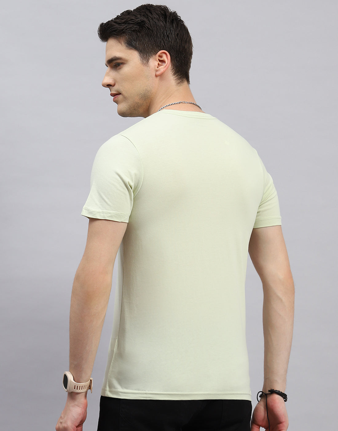 Men Green, Pink & Yellow Solid Round Neck Half Sleeve T-Shirt (Pack of 3)