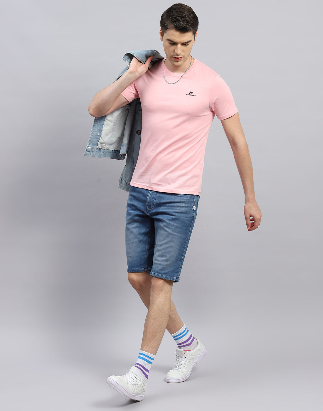 Men Green, Blue & Pink Solid Round Neck Half Sleeve T-Shirt (Pack of 3)