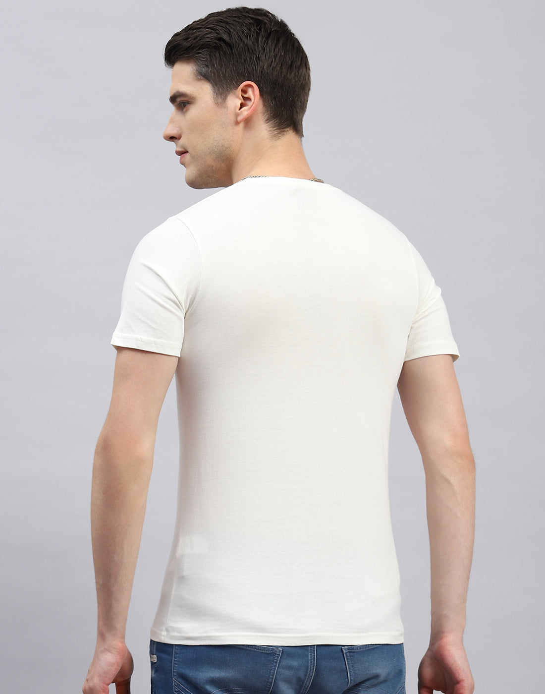 Men Black, Blue & Off White Solid Round Neck Half Sleeve T-Shirt (Pack of 3)