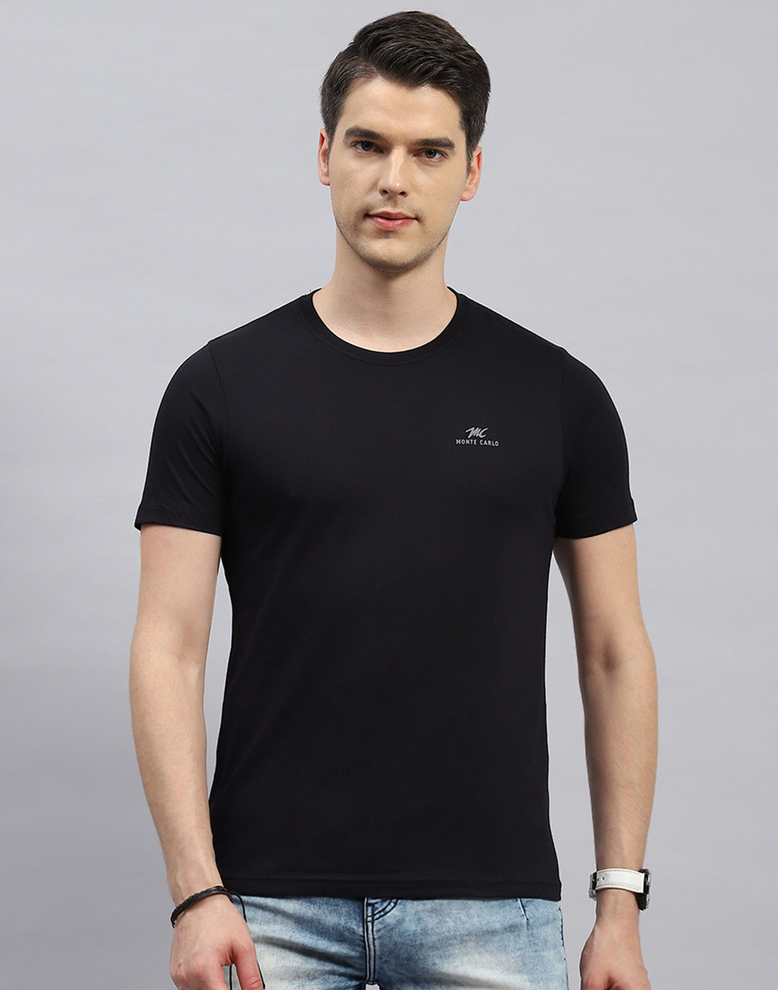 Men Blue, Black & Yellow Solid Round Neck Half Sleeve T-Shirt (Pack of 3)