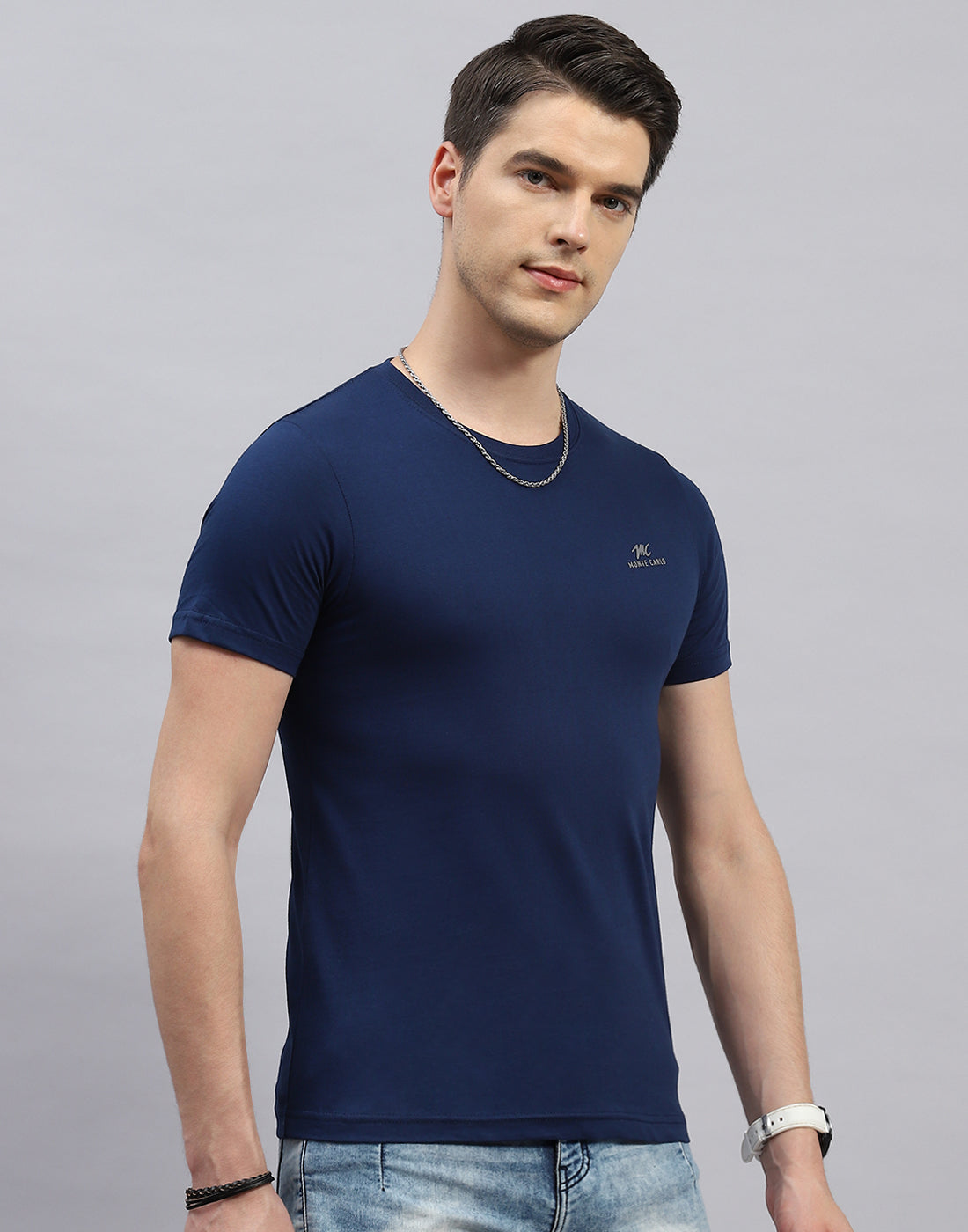 Men Blue, Black & Yellow Solid Round Neck Half Sleeve T-Shirt (Pack of 3)