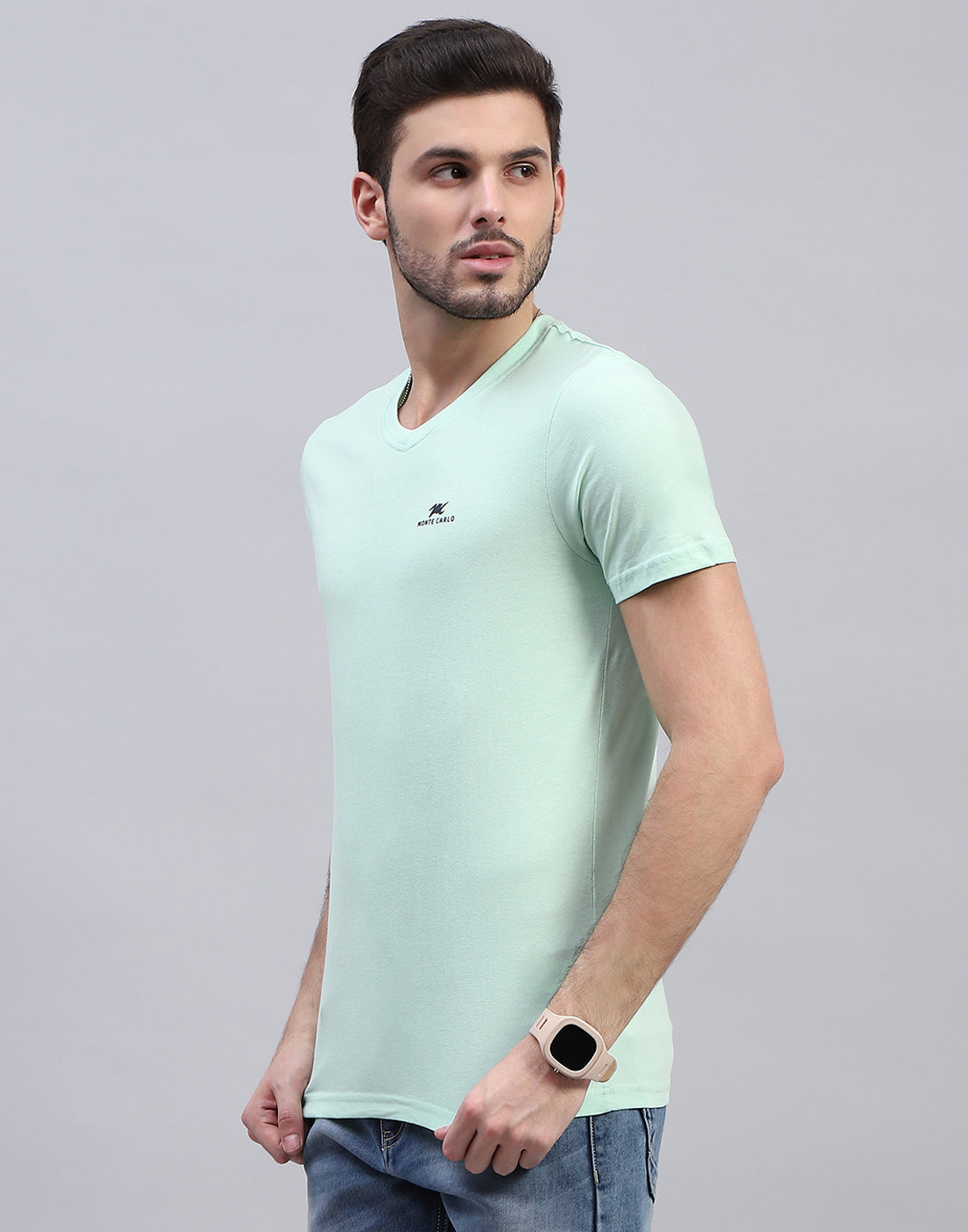 Men Multicolor Solid V Neck Half Sleeve T-Shirt (Pack of 3)