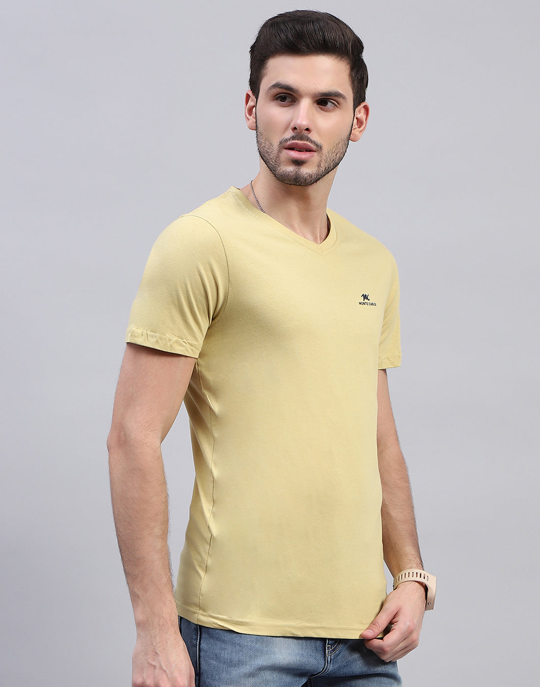 Men Multicolor Solid V Neck Half Sleeve T-Shirt (Pack of 3)