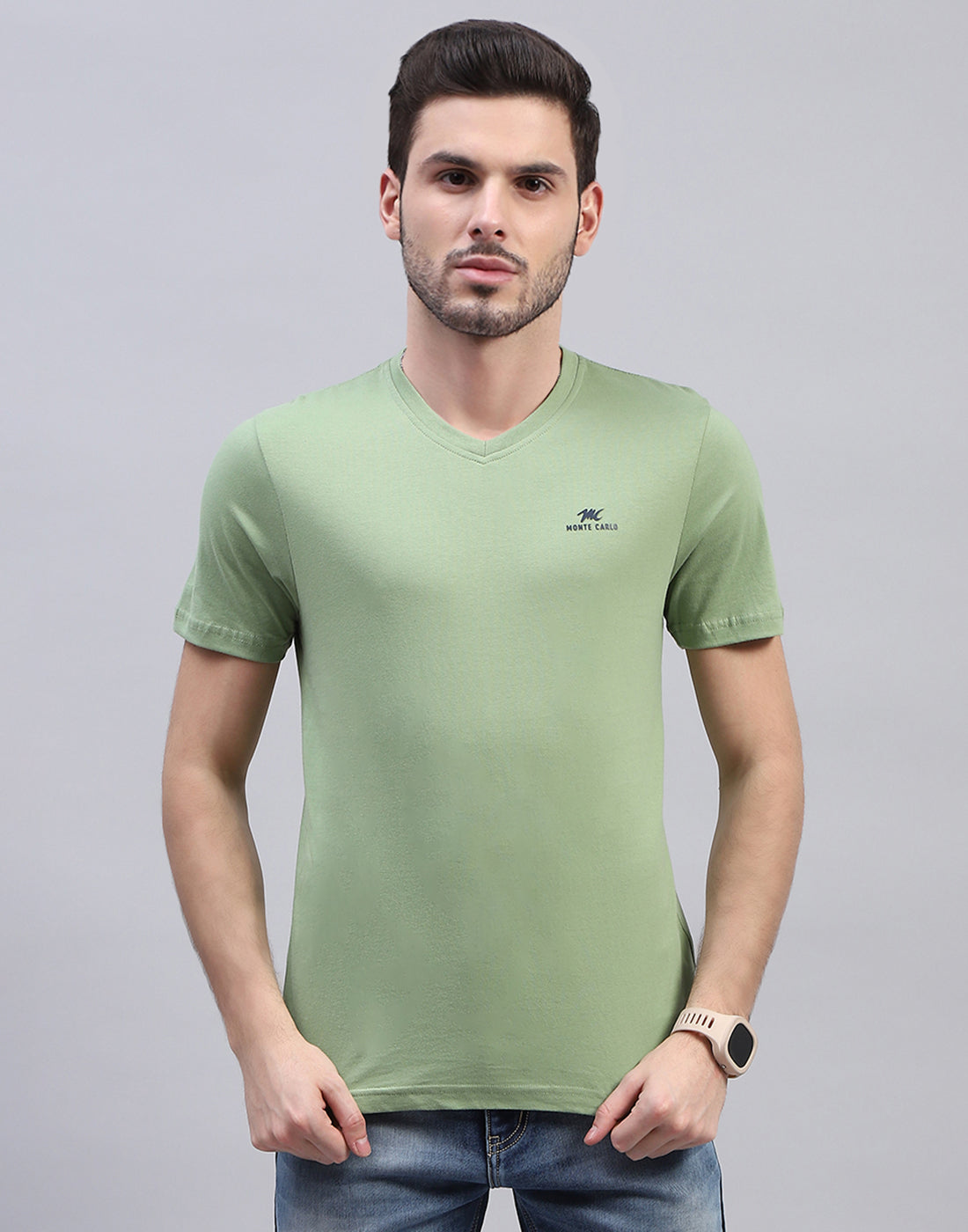 Men Multicolor Solid V Neck Half Sleeve T-Shirt (Pack of 3)