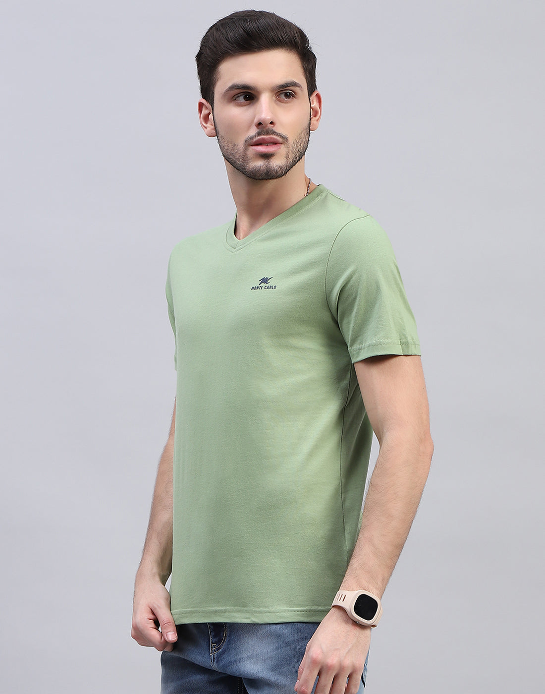 Men Multicolor Solid V Neck Half Sleeve T-Shirt (Pack of 3)