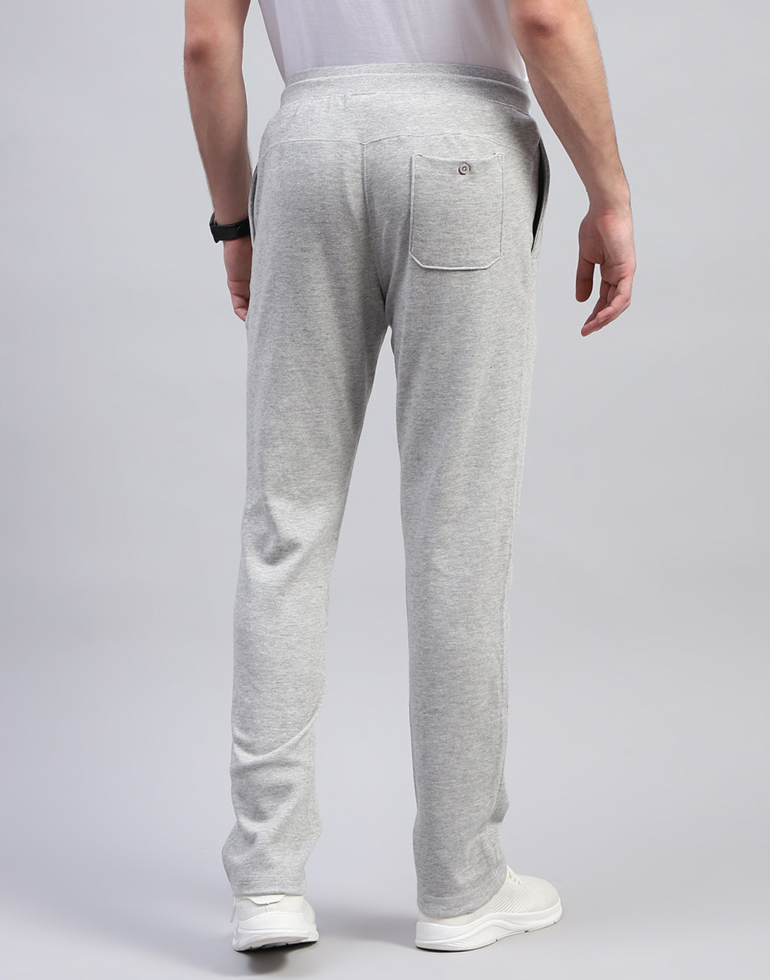 Men Grey Solid Regular Fit Lower
